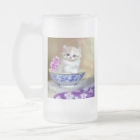 Ilustração Vintage White Kitten