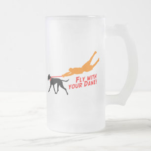 Caneca De Cerveja Vidro Jateado Ilustrações de cães Doggenhaus