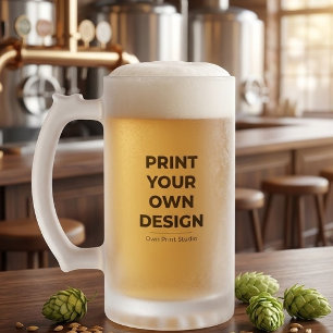 Caneca De Cerveja Vidro Jateado Impressão Personalizada Imprimindo o Meu Sob Enc