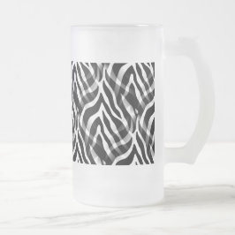 Caneca De Cerveja Vidro Jateado Impressão preto e branco Snazzy das listras da