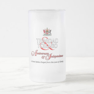 Caneca De Cerveja Vidro Jateado Independência T&T Fosco Souvenir Mug