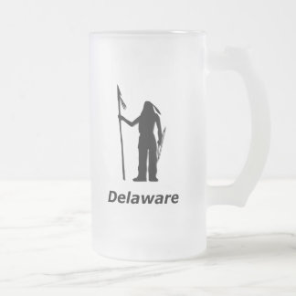 Caneca De Cerveja Vidro Jateado Indian Delaware