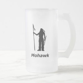 Caneca De Cerveja Vidro Jateado Indian Mohawk
