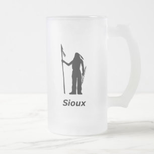 Caneca De Cerveja Vidro Jateado Indiano Sioux