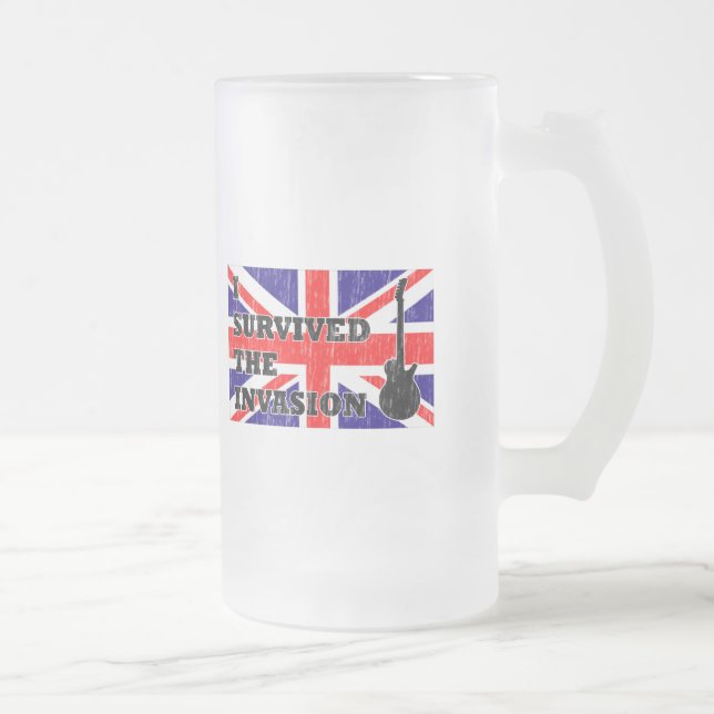 Caneca De Cerveja Vidro Jateado Invasão britânica (Direita)