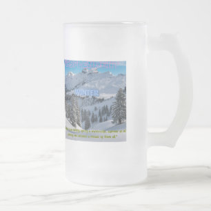 Caneca De Cerveja Vidro Jateado inverno resplendor