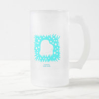 Inverno Snow Heart Large Fosco Glass Mug