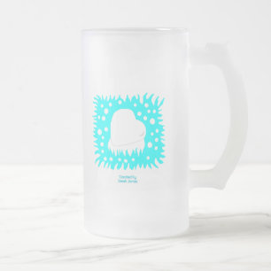 Caneca De Cerveja Vidro Jateado Inverno Snow Heart Large Fosco Glass Mug