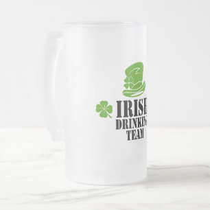 Caneca De Cerveja Vidro Jateado Irlandês diadeSãoPatricio