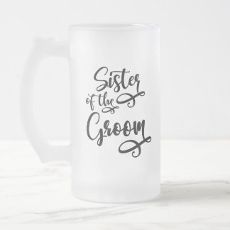 Caneca De Cerveja Vidro Jateado Irmã do Groom