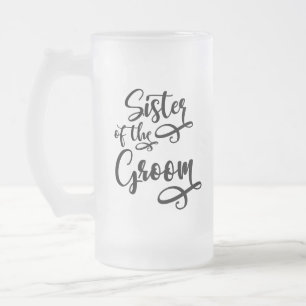 Caneca De Cerveja Vidro Jateado Irmã do Noivo