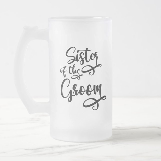 Caneca De Cerveja Vidro Jateado Irmã do Noivo (Esquerda)