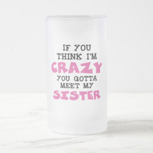 Caneca De Cerveja Vidro Jateado Irmão louco