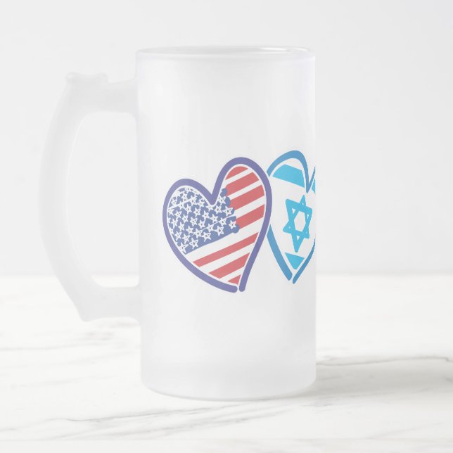 Caneca De Cerveja Vidro Jateado Israel Forte (Esquerda)