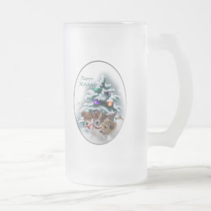 Caneca De Cerveja Vidro Jateado Jack Russell Terrier presentes de Natal