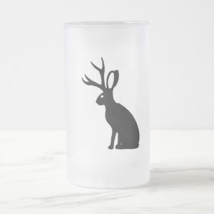 Caneca De Cerveja Vidro Jateado Jackalope