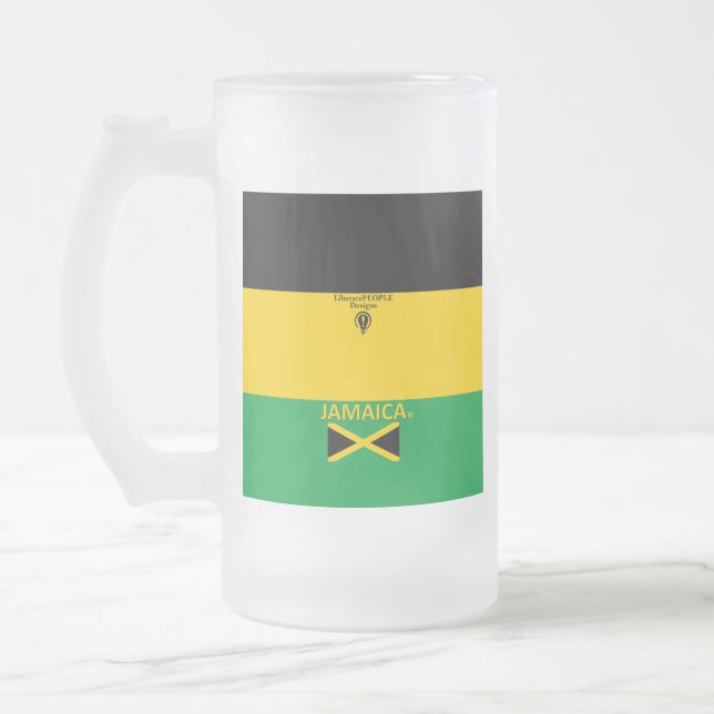Caneca De Cerveja Vidro Jateado Jamaica Fosco Glass (Esquerda)