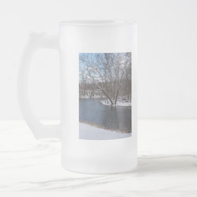 Caneca De Cerveja Vidro Jateado James River Corta De Volta (Esquerda)