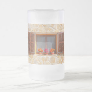 Caneca De Cerveja Vidro Jateado Janela de uma Finca espanhola