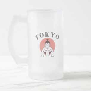 Caneca De Cerveja Vidro Jateado Japão Sumo Tóquio - Filho do Sol