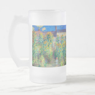 Caneca De Cerveja Vidro Jateado Jardim da Flor Monet