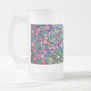 Caneca De Cerveja Vidro Jateado Jardim Italiano Gustav Klimt