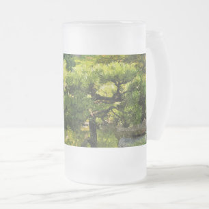 Caneca De Cerveja Vidro Jateado Jardim Japonês - Estética Tradicional