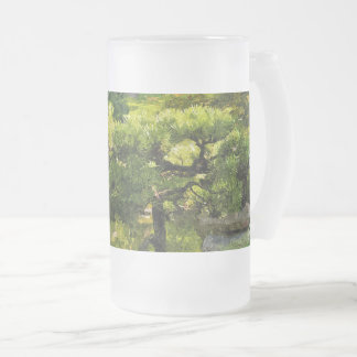 Caneca De Cerveja Vidro Jateado Jardim Japonês - Estética Tradicional