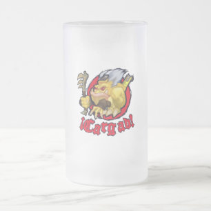 Caneca De Cerveja Vidro Jateado Jarra Metrín Gigante de Hielo