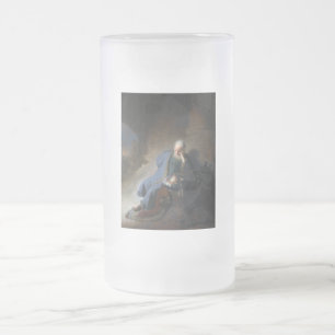 Caneca De Cerveja Vidro Jateado Jeremias lamentando a queda de Jerusalém, Rembrand