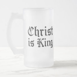 Caneca De Cerveja Vidro Jateado Jesus Cristo é Rei - estilo gótico grunge erosiona