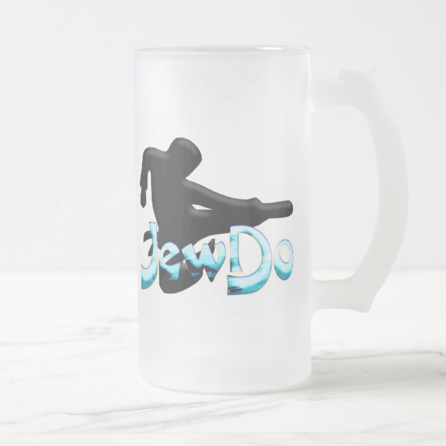 Caneca De Cerveja Vidro Jateado Jewdo (Direita)