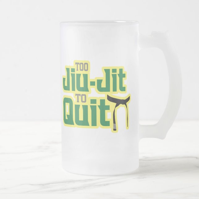Caneca De Cerveja Vidro Jateado Jiu-Jitsu (Direita)