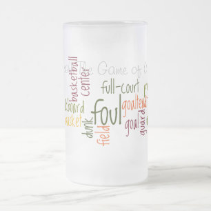 Caneca De Cerveja Vidro Jateado Jogada clássica de basquete de campeões