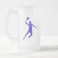 Jogador de basquetebol Slam Dunk, Vermelho e Azul