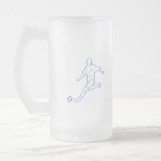 Caneca De Cerveja Vidro Jateado jogador de futebol