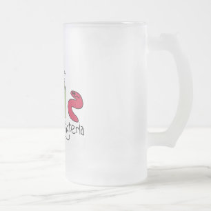 Caneca De Cerveja Vidro Jateado Jogo com bactérias