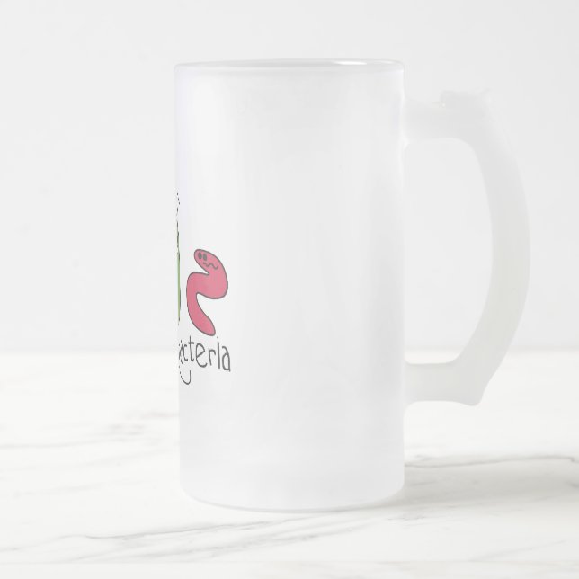 Caneca De Cerveja Vidro Jateado Jogo com bactérias (Direita)
