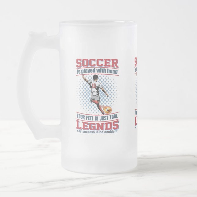 Caneca De Cerveja Vidro Jateado Joguei Futebol Com Minha Cabeça (Esquerda)