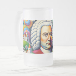 Caneca De Cerveja Vidro Jateado Johann Sebastian Bach: Retrato em uma pintura mode
