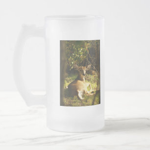 Caneca De Cerveja Vidro Jateado Jovem Buck No Prado