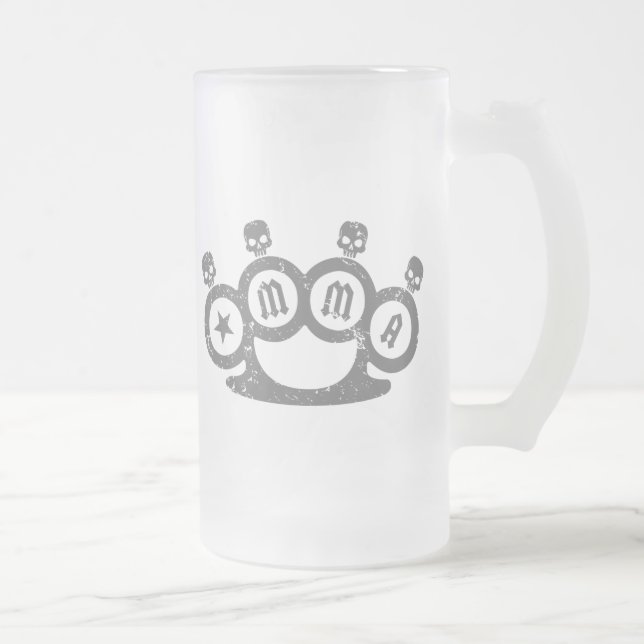 Caneca De Cerveja Vidro Jateado Juntas do crânio (Direita)