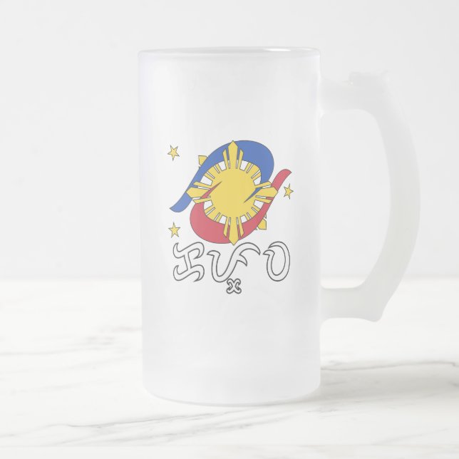 Caneca De Cerveja Vidro Jateado Kapwa (Baybayin script) (Direita)