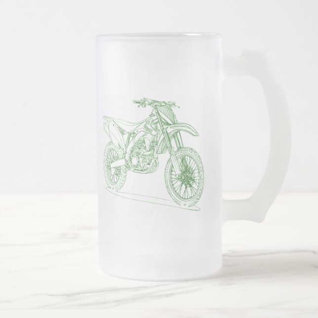 Caneca De Cerveja Vidro Jateado Kaw KX450F 2010 (Direita)