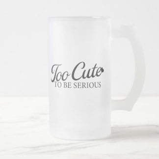 Caneca De Cerveja Vidro Jateado Kawaii Duck Tongue "Muito fofo para ser sério."