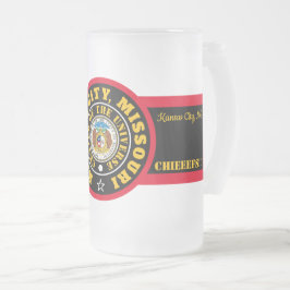 CANECA DE CERVEJA VIDRO JATEADO KCMOCOU KANSAS CITY, MO. (COU) 2