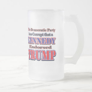 Caneca De Cerveja Vidro Jateado Kennedy endossa TRUMP