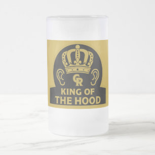 Caneca De Cerveja Vidro Jateado King Charles British Royal Crown