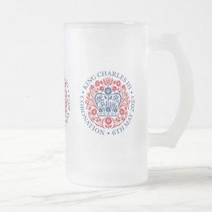 Caneca De Cerveja Vidro Jateado King Charles III Coronation