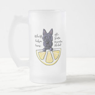 Caneca De Cerveja Vidro Jateado KiniArt Scottie Life Lemons